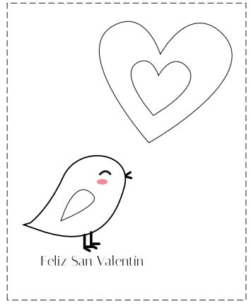 Dibujos Para Colorear De San Valentin Faciles | Di bujos Para Colorear