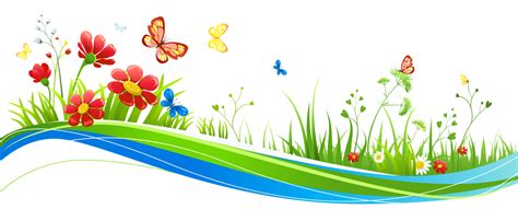 Transparent Decoration with Flowers and Butterflies PNG Picture ...