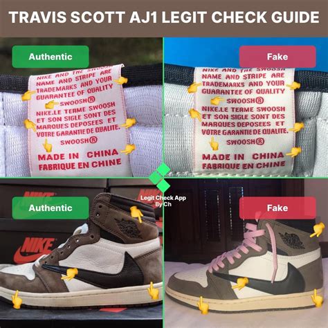 Travis Scott Air Jordan 1 High Fake Vs Real Guide | Travis scott air ...