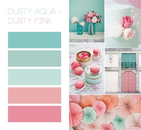 #1 Color Palette u2013 Dusty Aqua + Dusty Pink | Love. Inspire. Indulge | Color palette pink ...