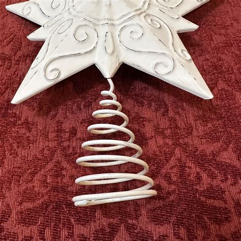White Tin Star Christmas Tree Topper Looks and Feels Like Metal Ceiling Tiles | eBay