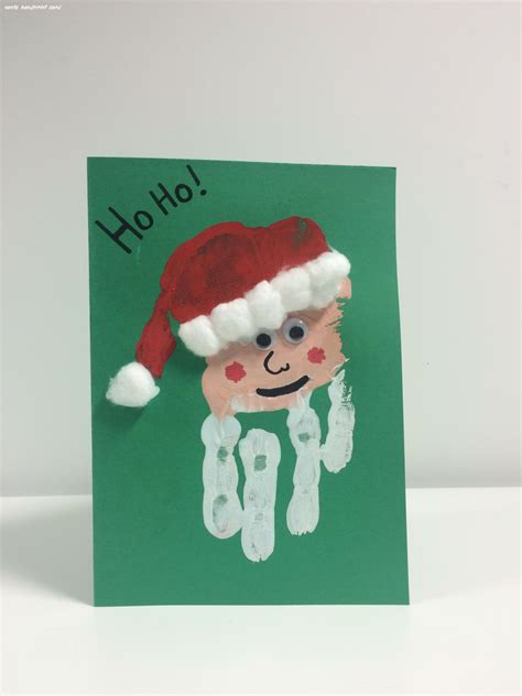 7 Santa Handprint Card | Preschool christmas, Homemade christmas cards ...