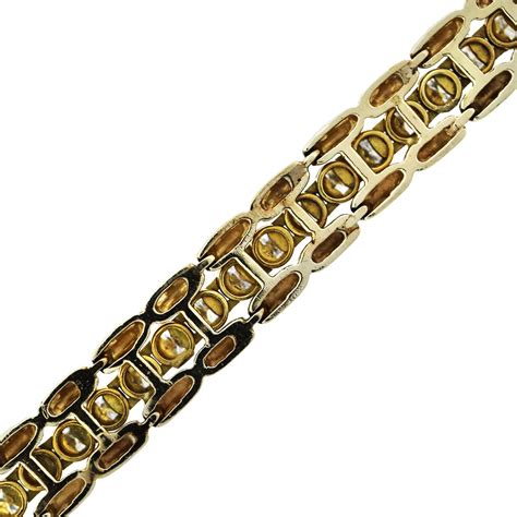 14k Yellow Gold Diamond Tennis Bracelet with Tennis Bracelet Jacket