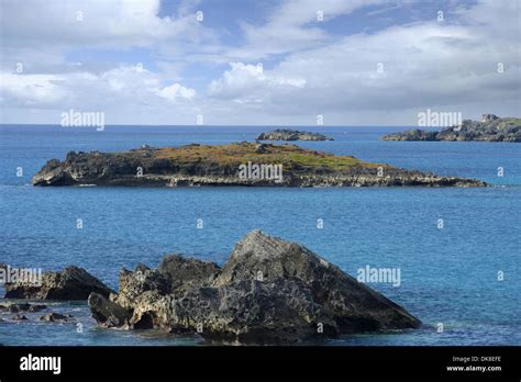 Green Island, Bermuda adjacent to Nonsuch Island, and a Bermuda Petrel breeding islet Stock ...