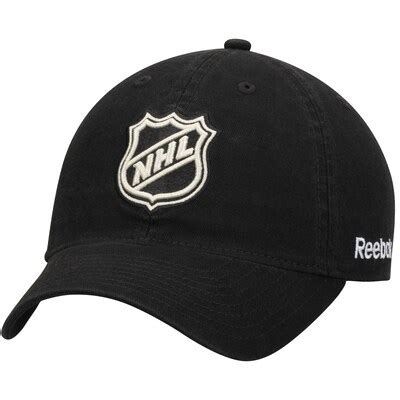 Men's NHL Shield Reebok Black Basic Slouch Adjustable Hat - Shop.NHL.com