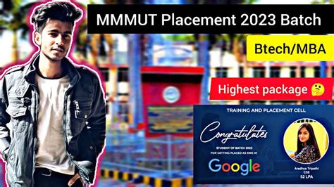 MMMUT Placement 2023 Batch || Average package 🤔 - YouTube