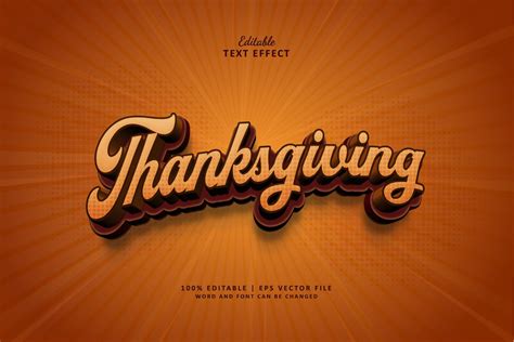 Text Effect Thanksgiving | Layer Styles ~ Creative Market