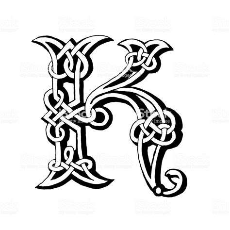 Hand drawn Celtic alphabet letter K | Celtic alphabet, Celtic fonts, Celtic art