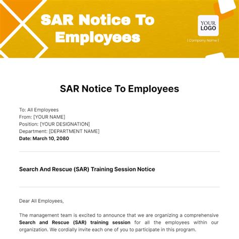 Sar Notice To Employees Template - prntbl.concejomunicipaldechinu.gov.co