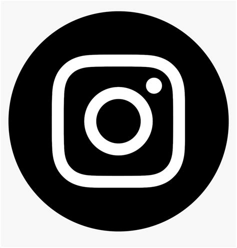 Instagram Icon White On Black Circle - Vector Instagram Logo White, HD Png Download - kindpng