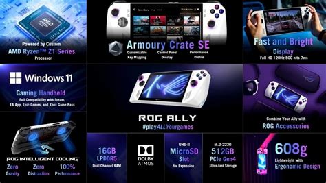 La Asus ROG Ally arrive avec un processeur Ryzen Z1 custom signé AMD et 512 Go de stockage