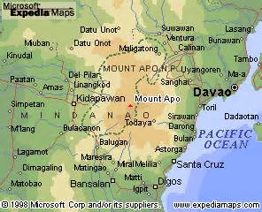 Bundok Philippines - Mount Apo Vicinity Map