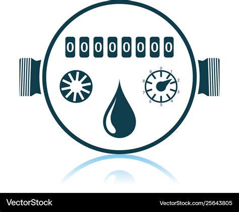 Water meter icon Royalty Free Vector Image - VectorStock