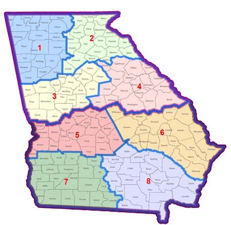 Georgia Municipal Cemetery Association - Map of Regions