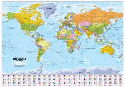 World Political Wall Map Large Size : XYZ Maps