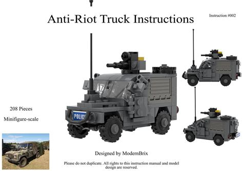 LEGO MOC Land Rover Anti-Riot Military Truck Instructions by ModernBrix ...