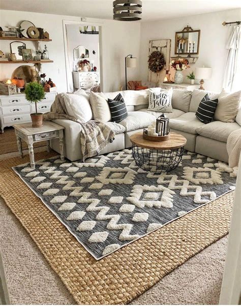 #InexpensiveCarpetRunners | Layered rugs living room, Rugs in living ...