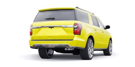 Premium AI Image | Yellow Premium Family SUV isolated on white background 3d rendering