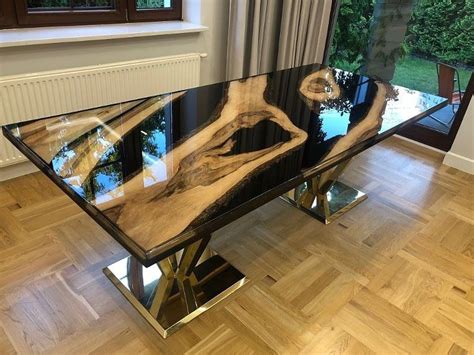 epoxy dining table,black epoxy table,live edge table,Custom Order,epoxy resin table | Resin ...