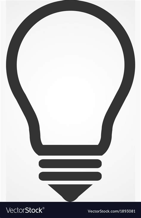 Light bulb icon flat design Royalty Free Vector Image