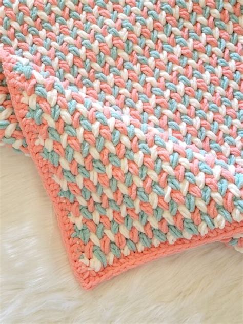 Crochet Puff Stitch Blanket, Candy Twist Blanket - Crochet Dreamz