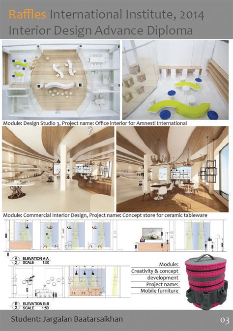 Interior Design students' projects, teaching at Raffles :: Behance