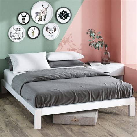 Zinus Arnav 10” White Metal Platform Bed Frame, Queen - Walmart.com - Walmart.com