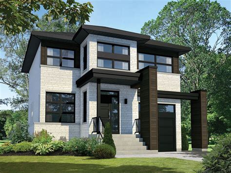 Two Story Contemporary House Plan - 80805PM - 01 Contemporary Style Homes, Contemporary House ...