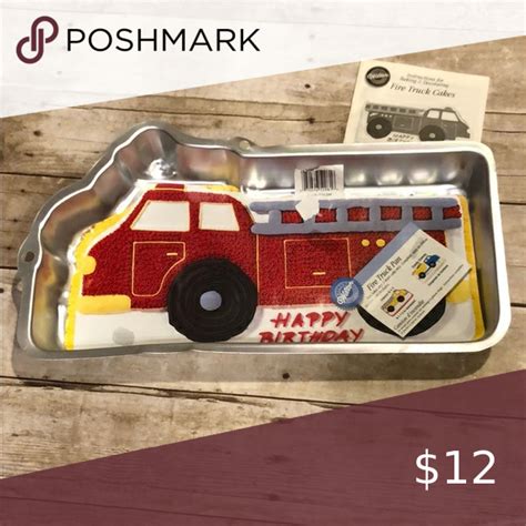 Wilton Fire Truck Cake Pan & instruction booklet | Firetruck cake, Truck cakes, Cake pans