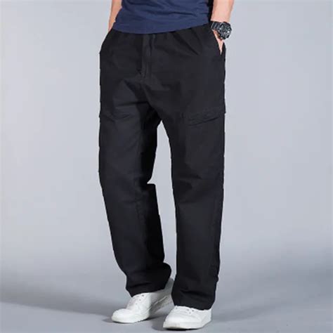 Spring Summer Thin Cargo Straight Pants Men's Casual Loose Trousers ...