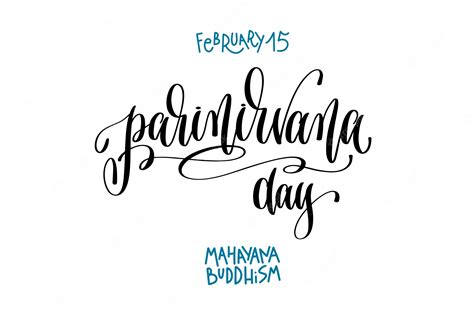 Premium Vector | February 15 parinirvana day mahayana buddhism