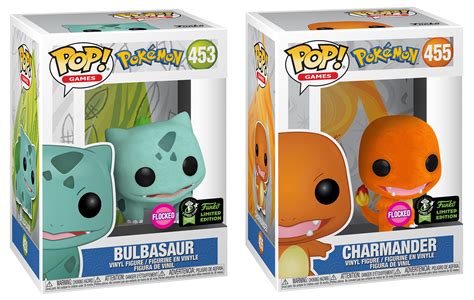 Flocked Bulbasaur and Charmander Funko Pop figurines revealed as ...