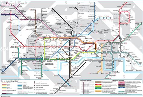 a subway map with all the different lines