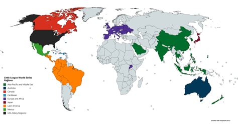 Little League World Series Regions [OC] : r/MapPorn