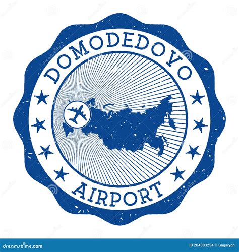 Domodedovo Airport stamp. stock vector. Illustration of rough - 204303254