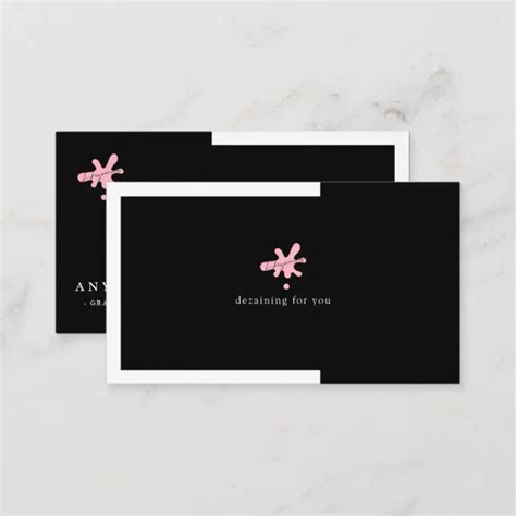 Minimalist Black & White Business Card | Zazzle