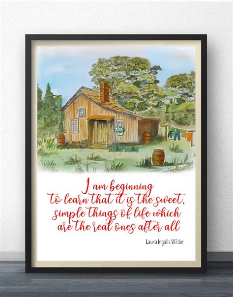 Little House on the Prairie Quote I Am Beginning to Learn Nursery Print ...