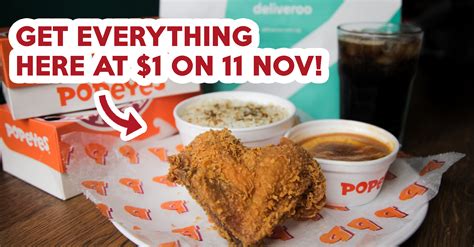 Get Popeyes Chicken And Mashed Potatoes At $1 Via Deliveroo On 11 ...