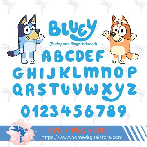 Bluey Font SVG, PNG, DXF