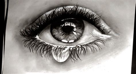 Realistic Crying Eye Tattoo