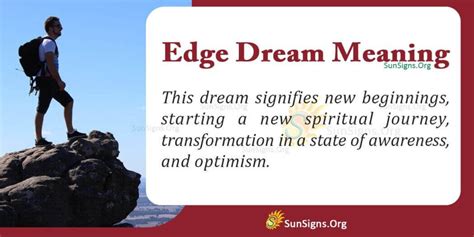 Seeing An Edge In Your Dream - Meaning, Interpretation And Symbolism ...