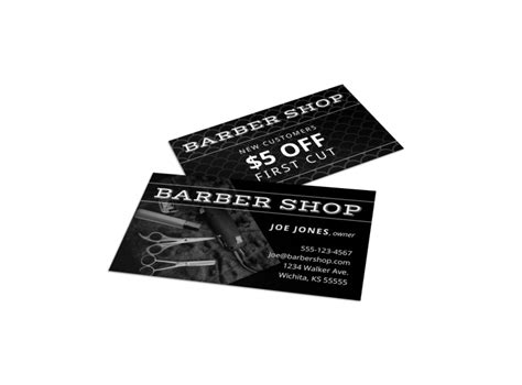 Barber Shop Business Card Templates | MyCreativeShop