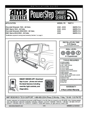 Fillable Online AMP Research Running Boards Installation Instructions Fax Email Print - pdfFiller