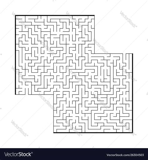 Difficult large square maze game for kids Vector Image