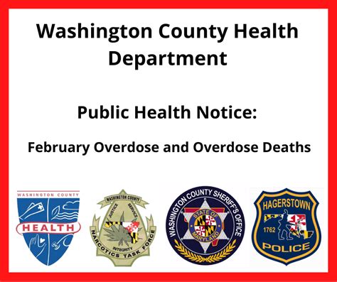 Public Health Notice: February Overdose and Overdose Deaths - Washington County Health Department