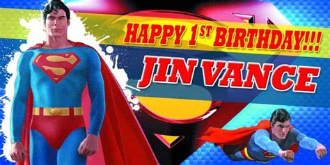 Superman birthday banner printing for kid