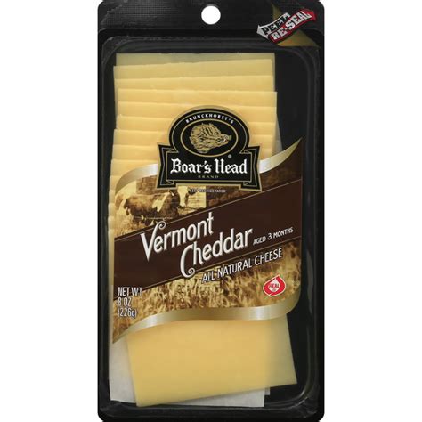 Save on Boar's Head Vermont Cheddar Cheese White (Pre-Sliced) Order ...