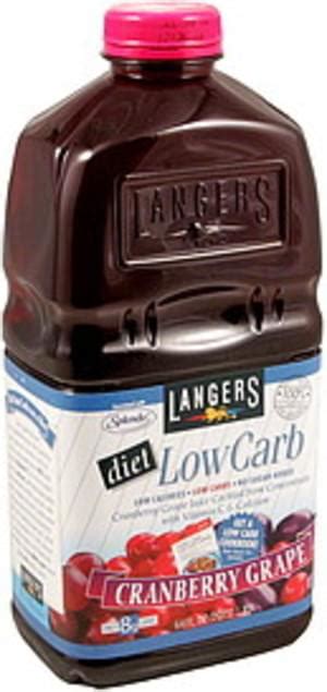 Langers from Concentrate, Diet Low Carb Cranberry Grape Juice Cocktail - 64 oz, Nutrition ...