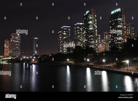 Incheon at night in Korea Stock Photo - Alamy