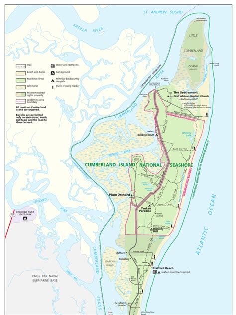 Cumberland Island Map (2007) | Outdoor Recreation | Adventure Travel